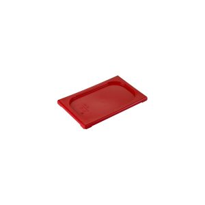 Gastronorm Lid Polypropylene 1/4 Size Red 265x162x20mm