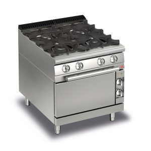 BARON 4 Burner Gas Cook Top With Gas Oven