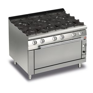Baron 6 Burner Gas Cook Top With Full Length Gas Oven