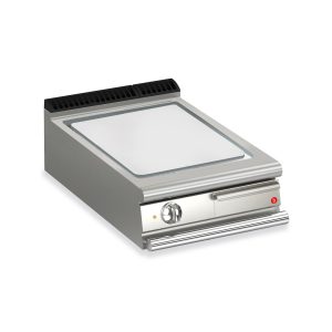 Baron 1 Burner Electric Fry Top With 2/3 Smooth and 1/3 Ribbed Chrome Plate And Thermostat Control
