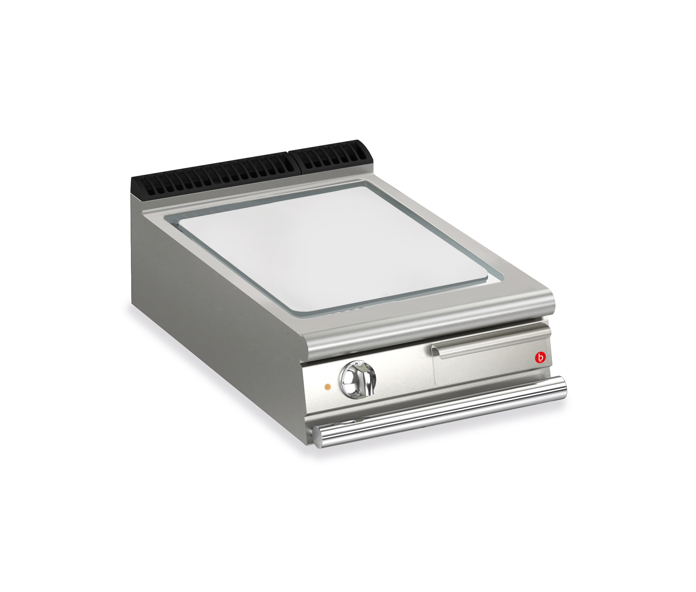 Baron 1 Burner Electric Fry Top With 2/3 Smooth and 1/3 Ribbed Chrome Plate And Thermostat Control