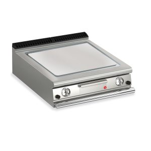 Baron 2 Burner Electric Fry Top With 2/3 Smooth and 1/3 Ribbed Mild Steel Plate