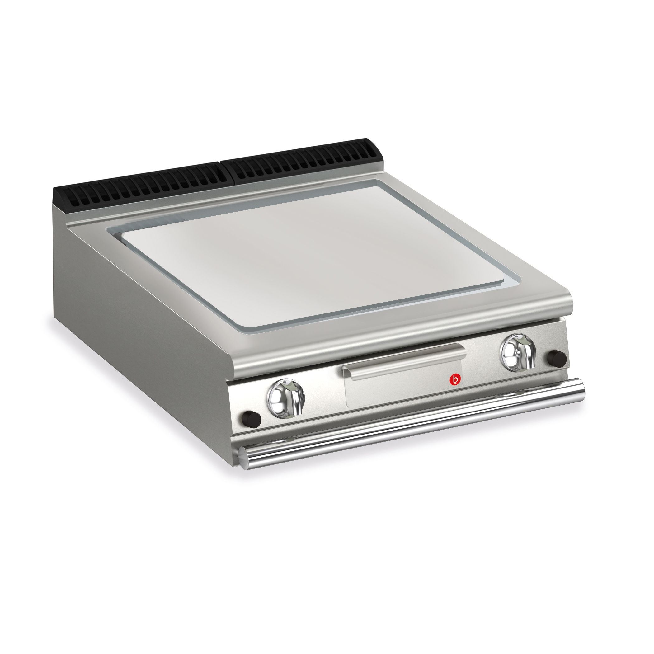Baron 2 Burner Electric Fry Top With 2/3 Smooth and 1/3 Ribbed Mild Steel Plate