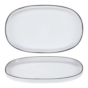 Caractere White Cumulus Oval Plate 465x287mm