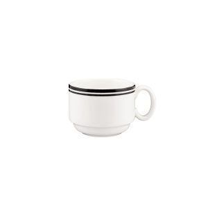 Australian Fine China Flinders Healthcare Cru Black Line Stackable Ableware Cup