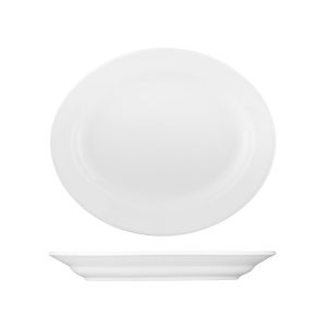 Australian Fine China Flinders Oval Platter - Wide Rim