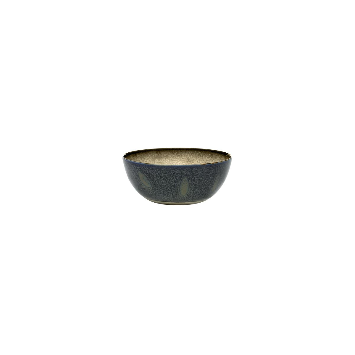 Serax Terres De Reves Misty Grey Dark Blue Exterior Round Bowl 137mm