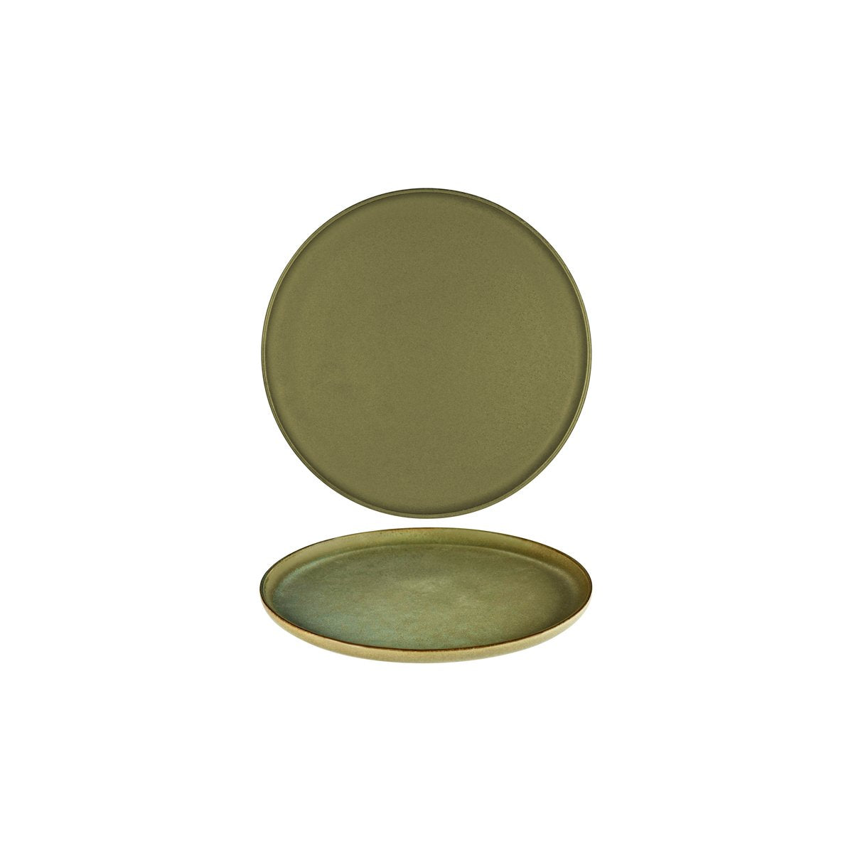 Serax Surface Camo Green Round Dessert Plate 240mm