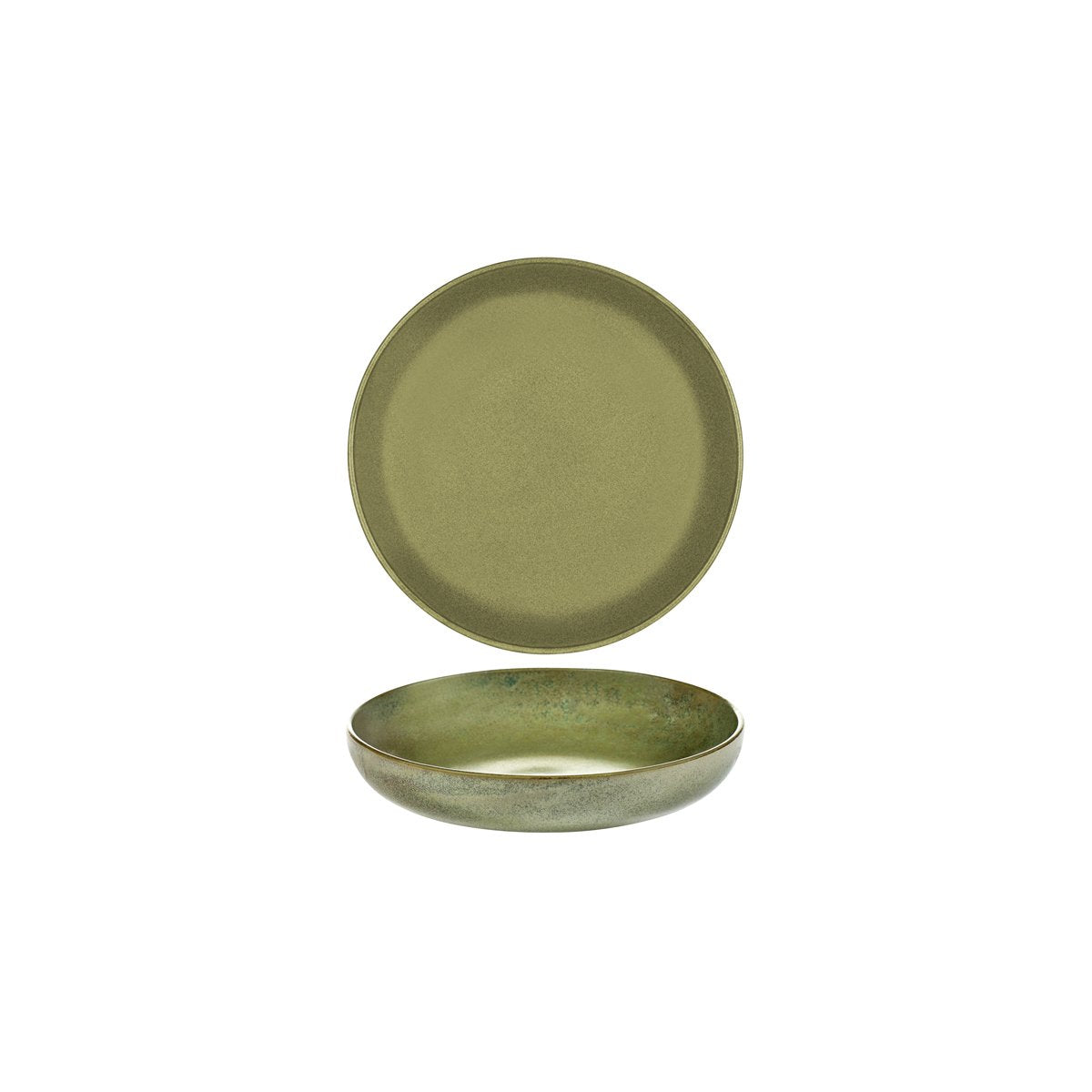 Serax Surface Camo Green Round Deep Plate 210mm