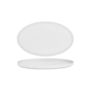 Serax Passe-Partout Matt White Oval Low Plate 290x180mm