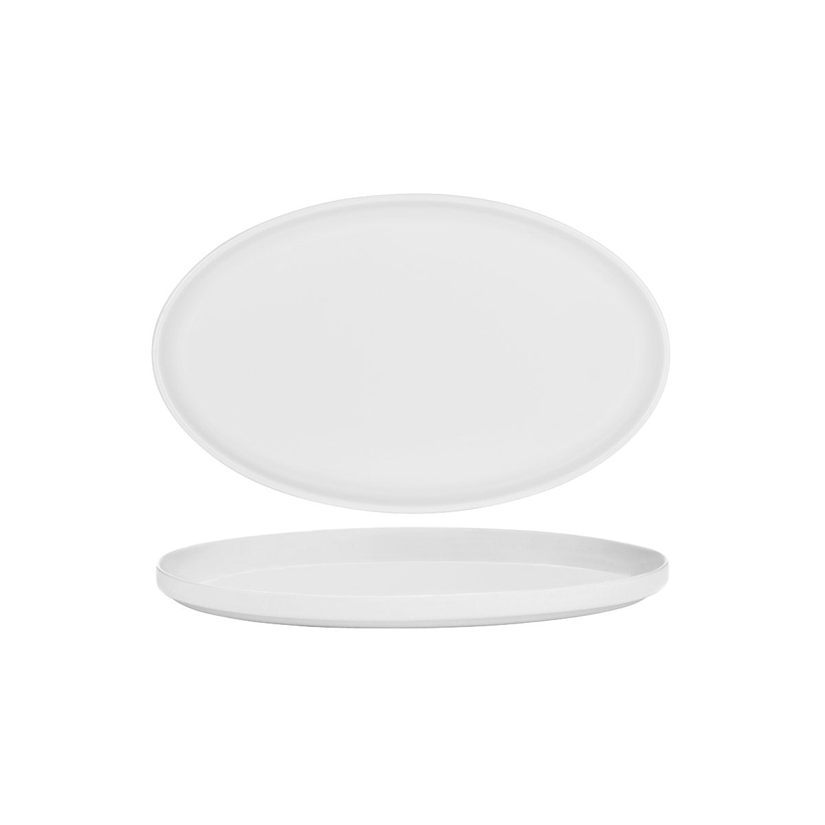 Serax Passe-Partout Matt White Oval Low Plate 290x180mm