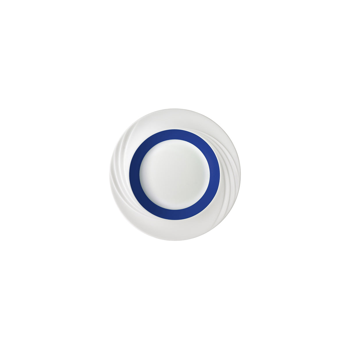 Donna Senior Decor Round Deep Plate with Dark Blue Wide Band 230mm