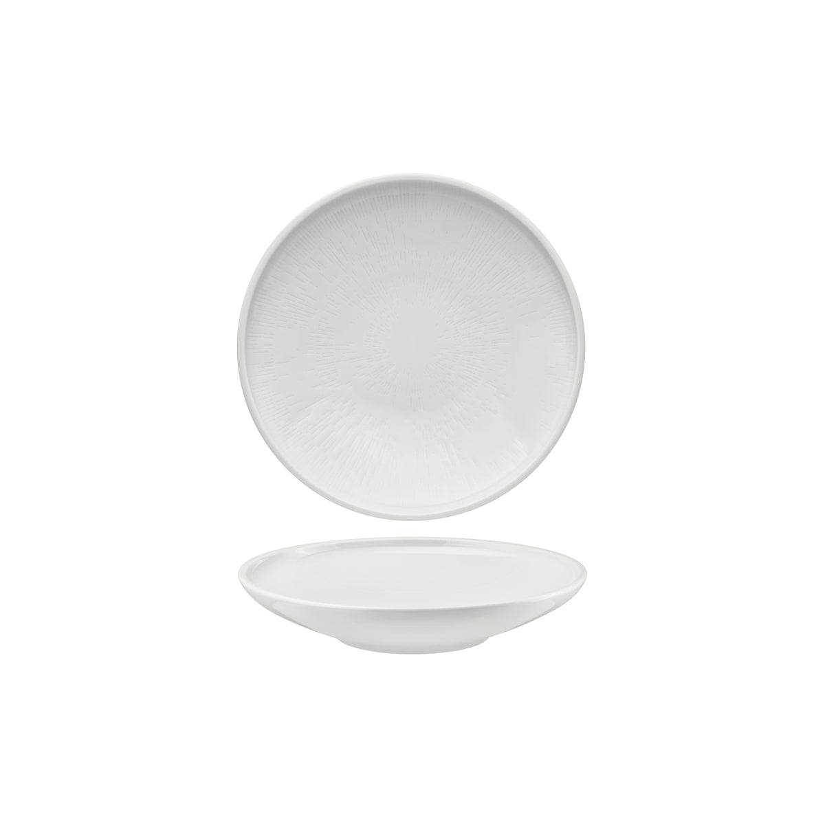 Shiro Round Deep Coupe Plate Relief Design 210mm