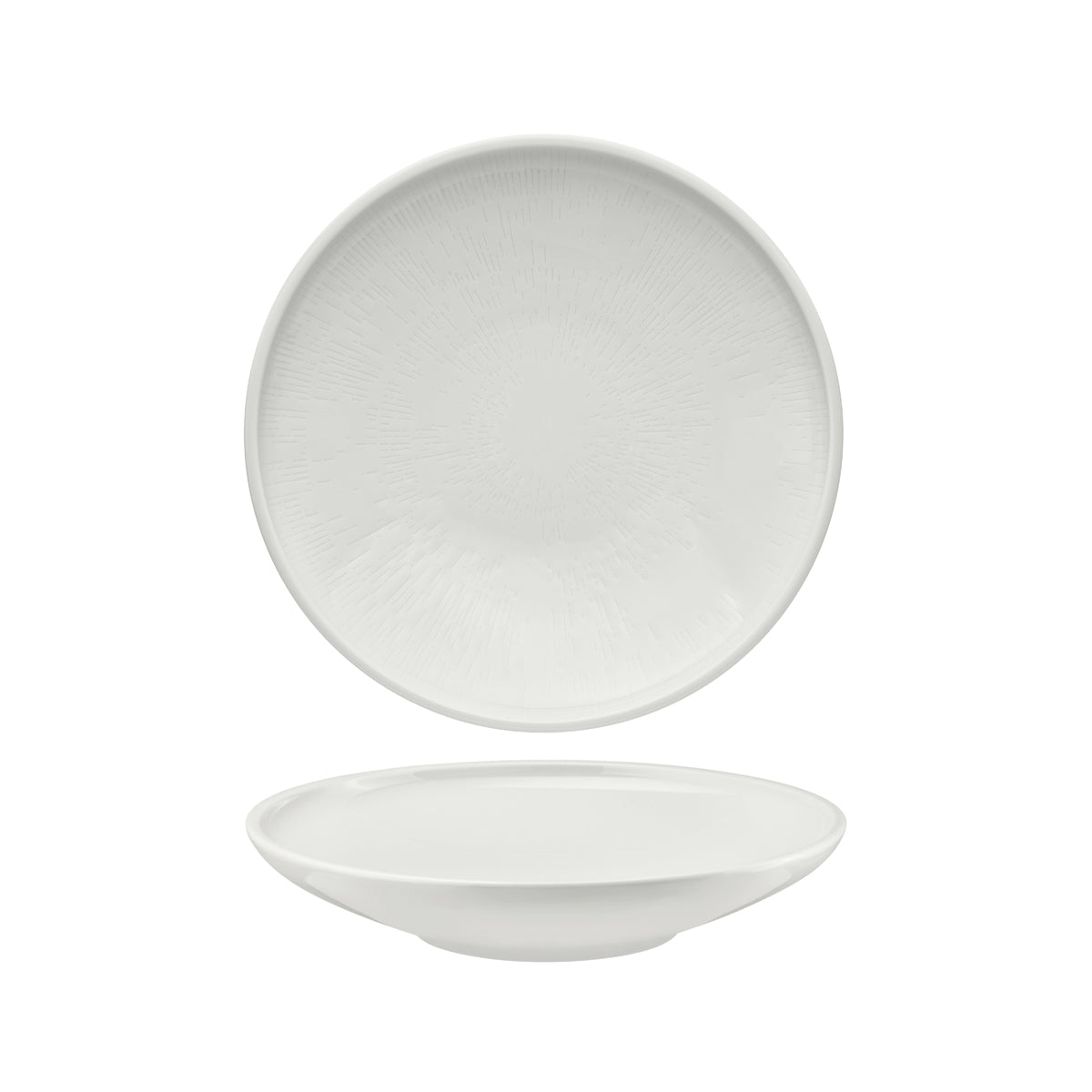 Shiro Round Deep Coupe Plate Relief Design 260mm