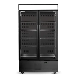 SKB1200N-AC 2 Glass Door Display or Storage Fridge, Lit Sign