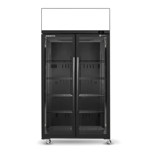 SKT1000N-AC 2 Glass Door Display or Storage Fridge, Lit Sign