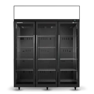 SKT1500N-AC 3 Glass Door Display or Storage Fridge, Lit Sign