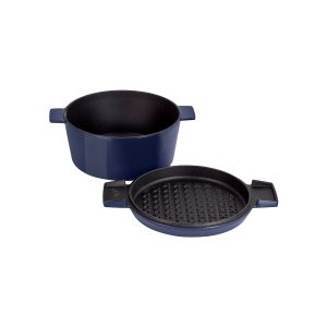 Cast Iron French Oven Mid Blue 240mm