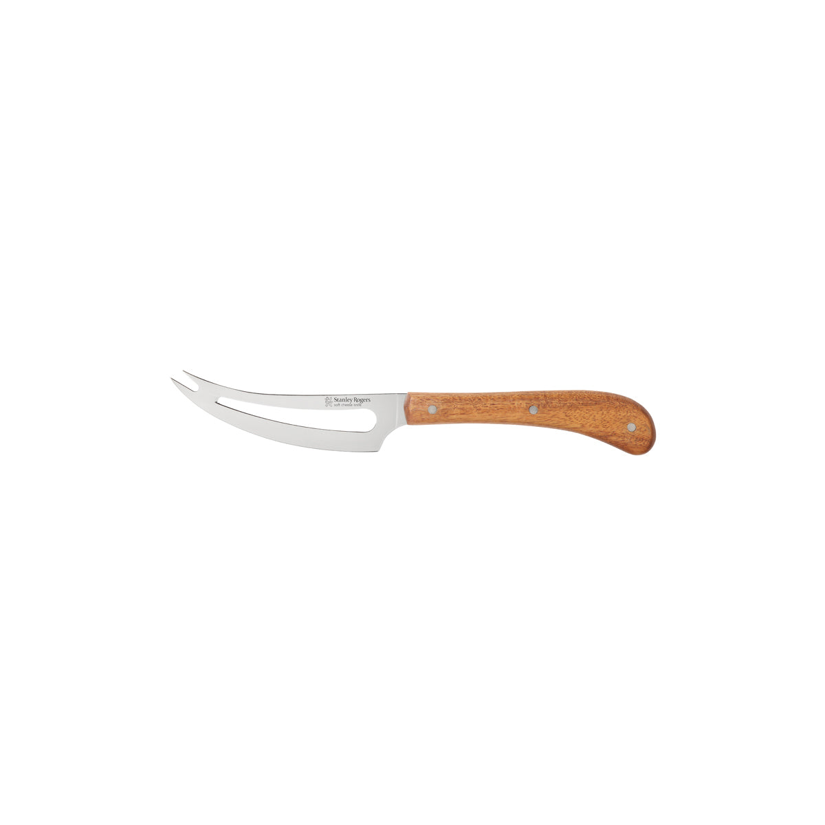 Pistol Grip Slotted Soft Cheese Knife Acacia