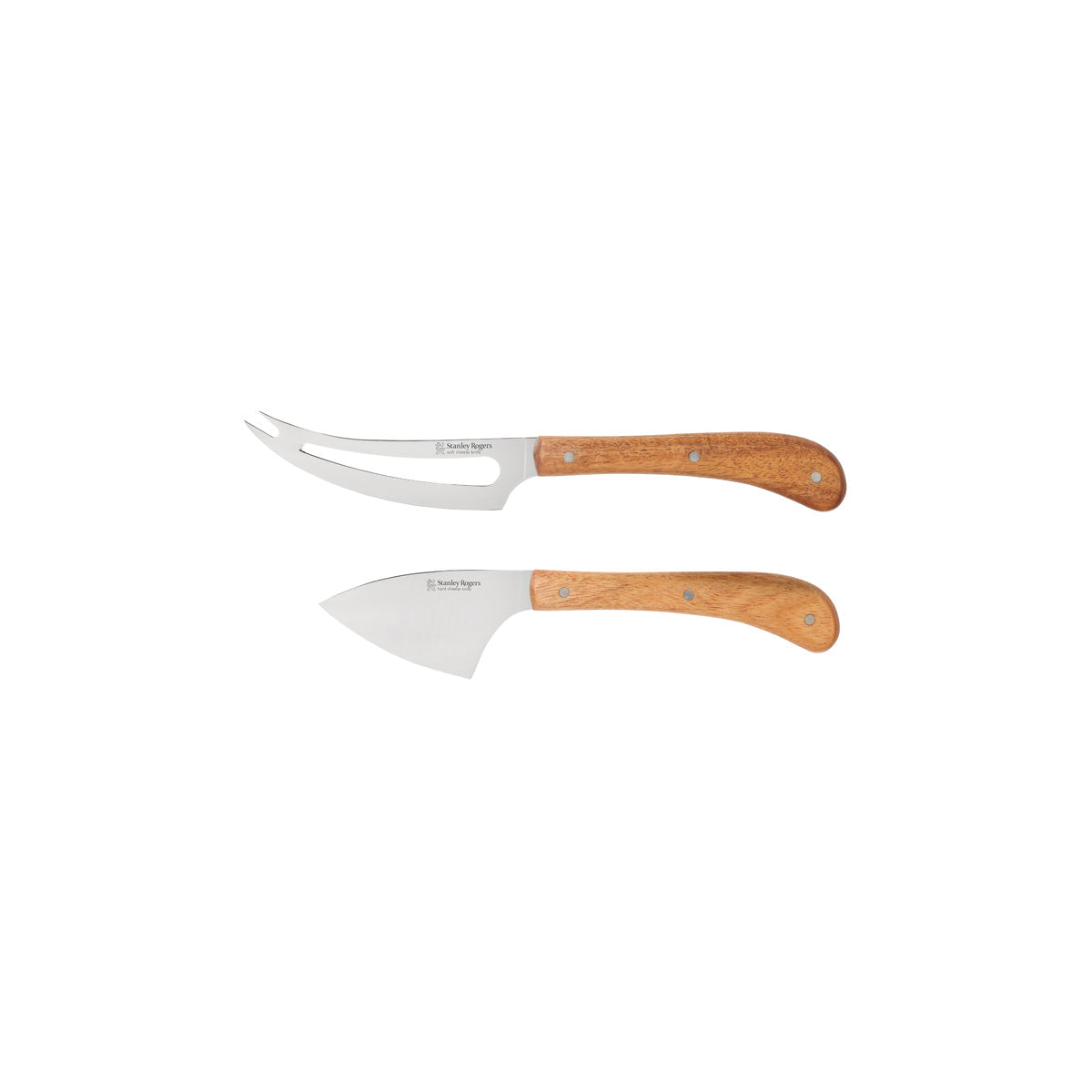 Pistol Grip Acacia Cheese 2pc Set