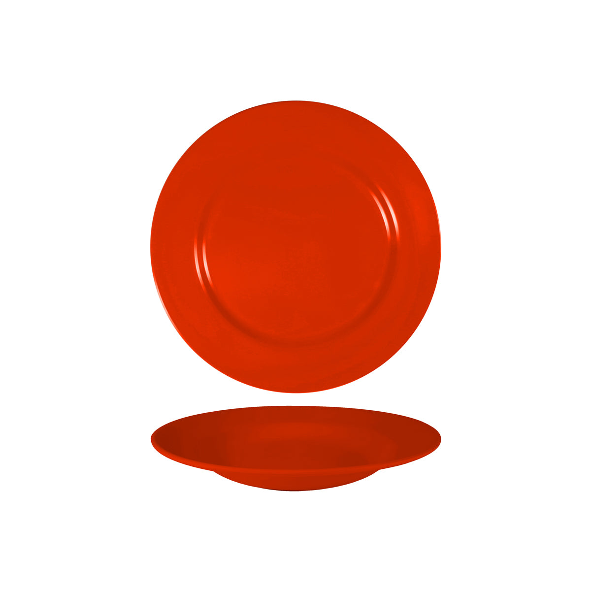 Red Round Soup Plate 230x35mm