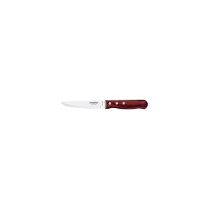 Churrasco Steak Knife Serrated Wide Blade with Polywood Handle Red 127mm