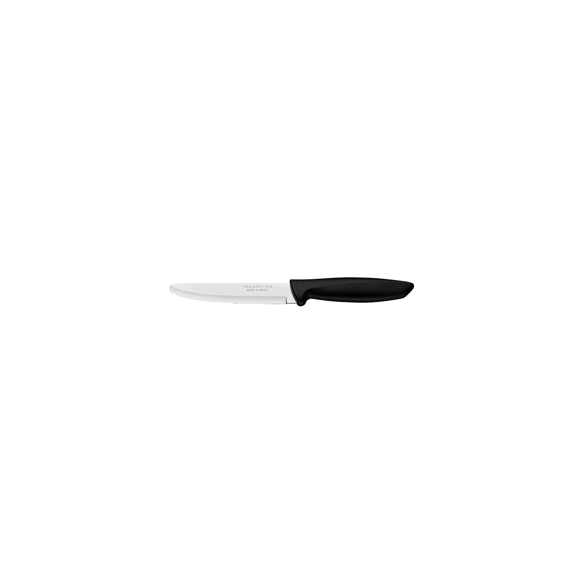 Churrasco Plenus Steak Knife Serrated Wide Blade Black 127mm