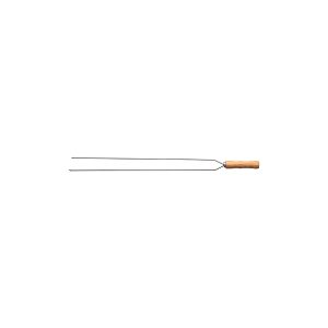 Heavy Duty Duel Prong Stainless Steel Skewer Wood Handle 750mm