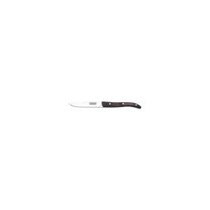 Churrasco Steak Knife Micro Serrated Narrow Blade with Polywood Handle Brown 102mm