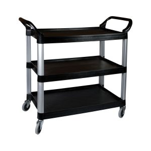 CaterRax Black Utility Trolley - 3 Shelf