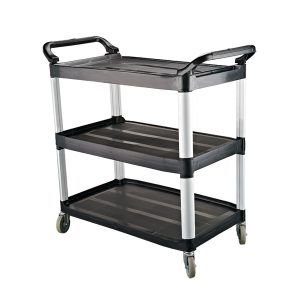 CaterRax Black Utility Trolley - 3 Shelf