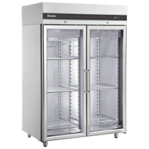 Double Door Upright Glass Door Freezer