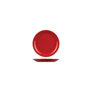 Australian Fine China Flinders Healthcare Red Savoy Round Plate - Narrow Rim