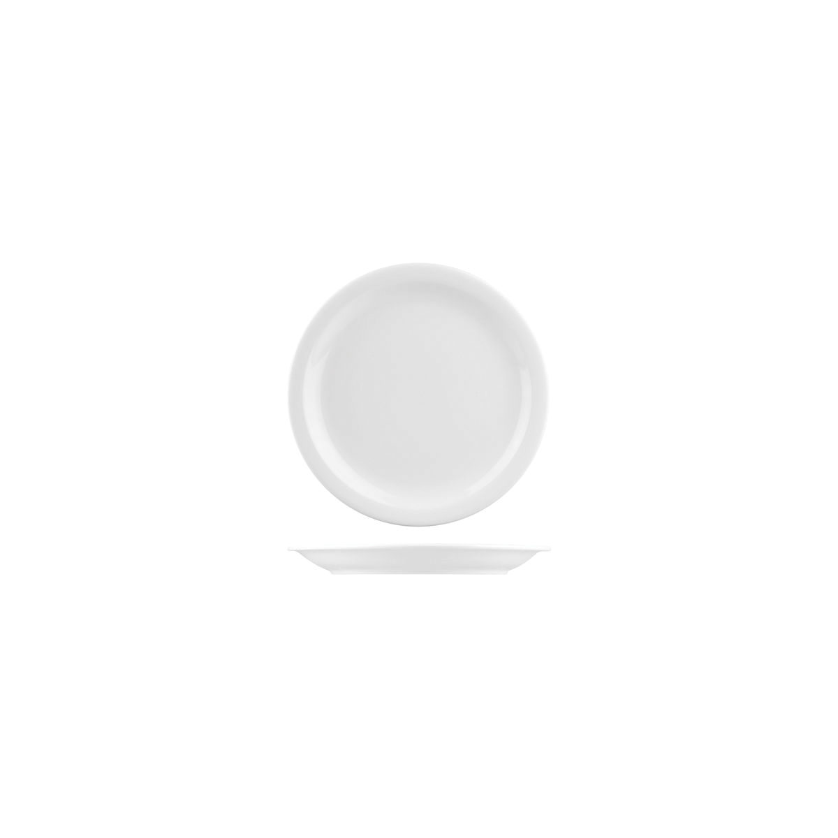 Australian Fine China Flinders Healthcare Savoy Round Plate - Narrow Rim