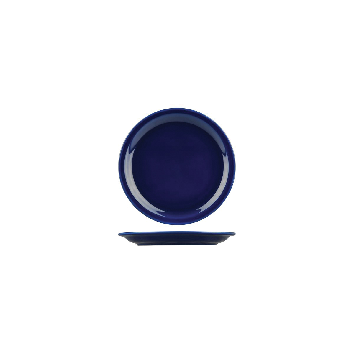 Australian Fine China Flinders Healthcare Blue Savoy Round Plate - Narrow Rim