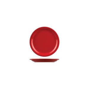 Australian Fine China Flinders Healthcare Red Savoy Round Plate - Narrow Rim