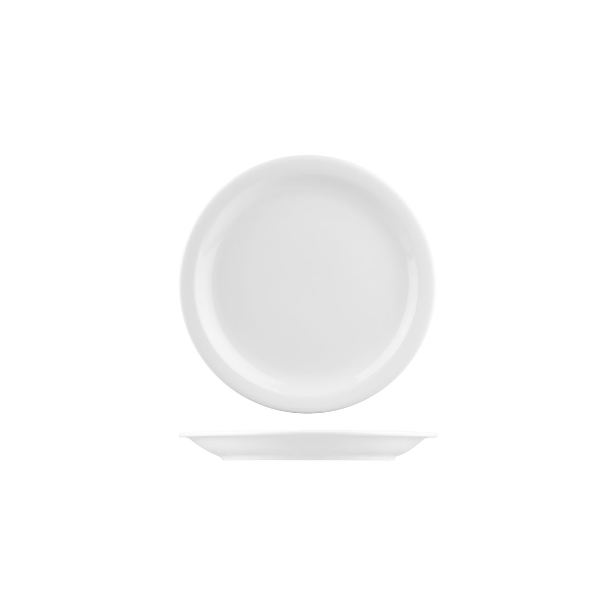 Australian Fine China Flinders Healthcare Savoy Round Plate - Narrow Rim