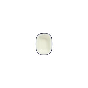 Enamel Oblong Pie Dish Blue 200ml