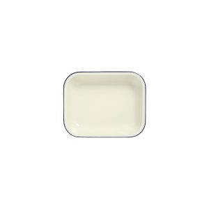 Enamel Oblong Pie Dish Blue 1500ml