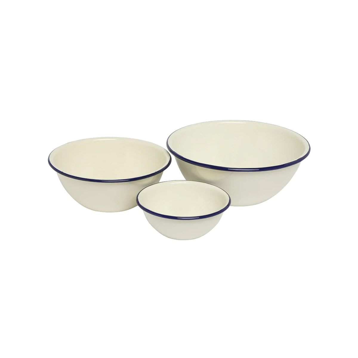 Enamel Mixing Bowl Blue Set 3
