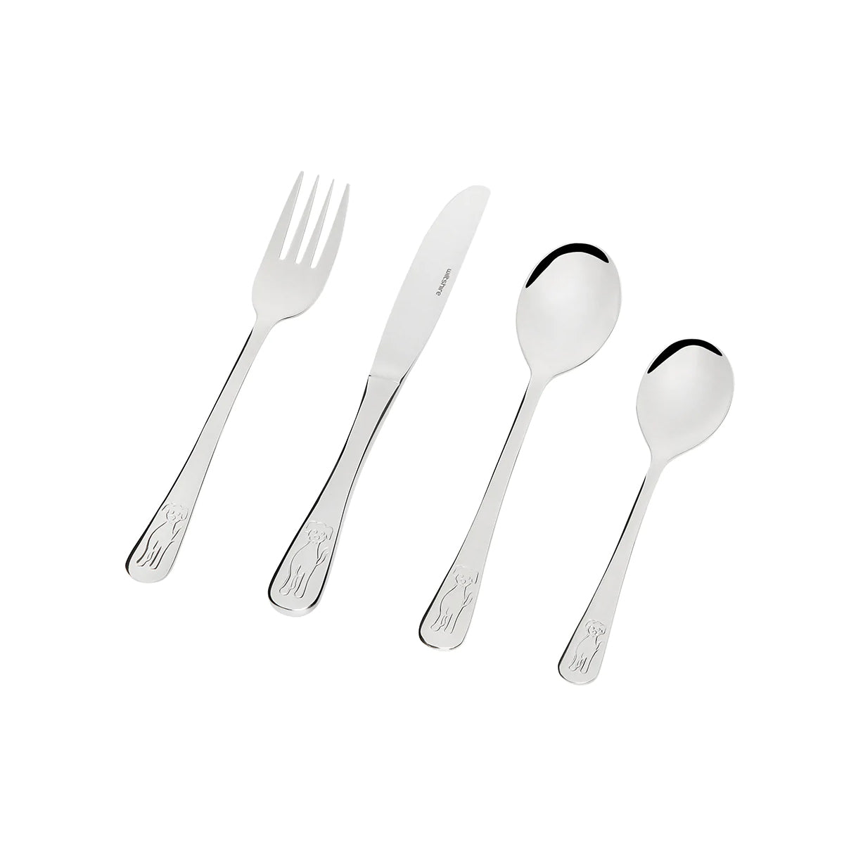 Puppy 4pc Kid's Cutlery Set
