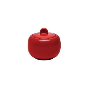 Australian Fine China Flinders Healthcare Red Sugar Bowl with Lid