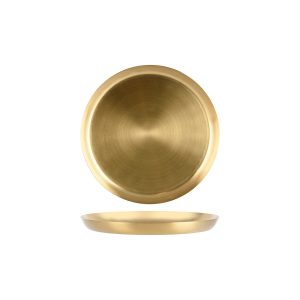 Round Serving Tray Satin Brass 305x30mm