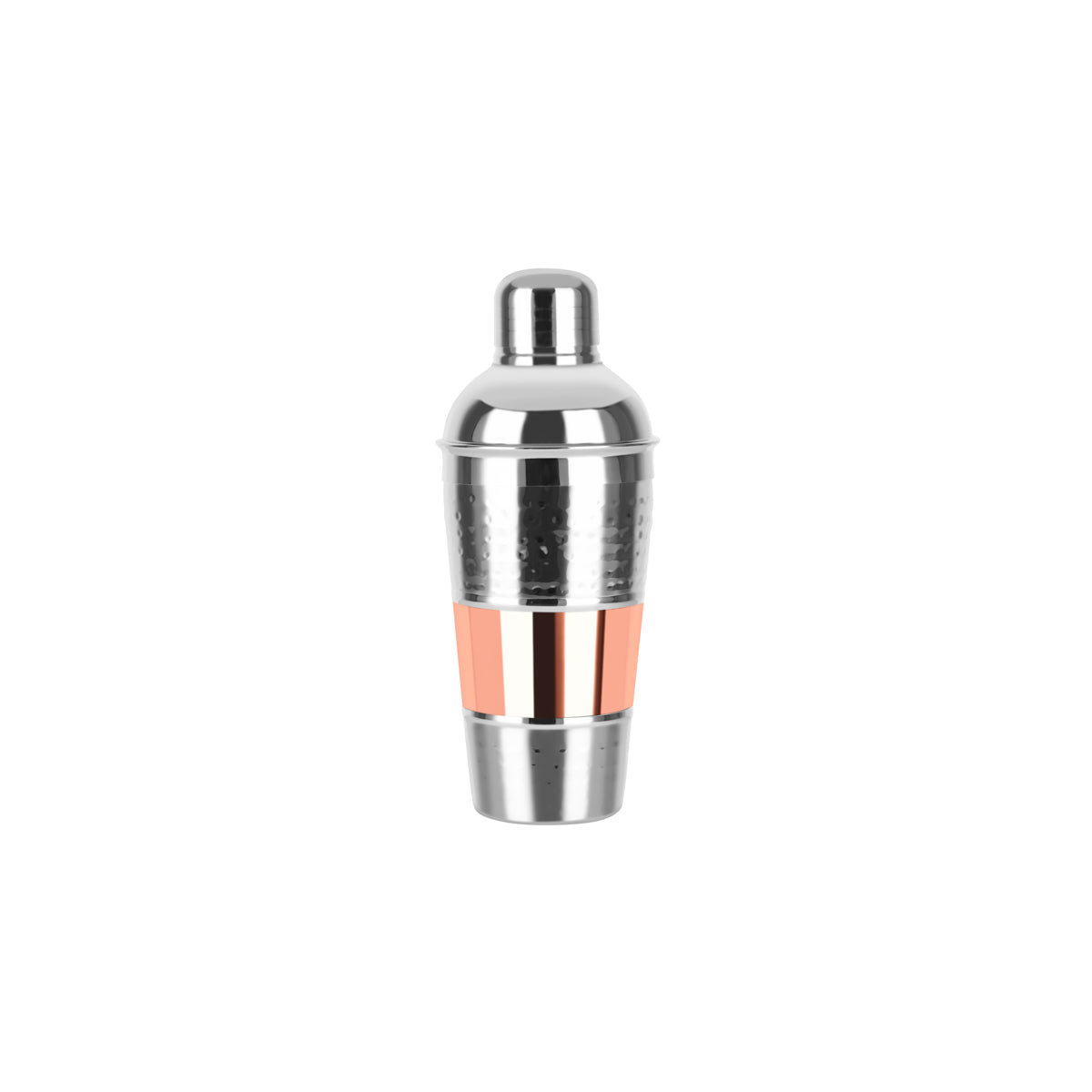 Hammered Cocktail Shaker 3pc 600ml Rose Gold