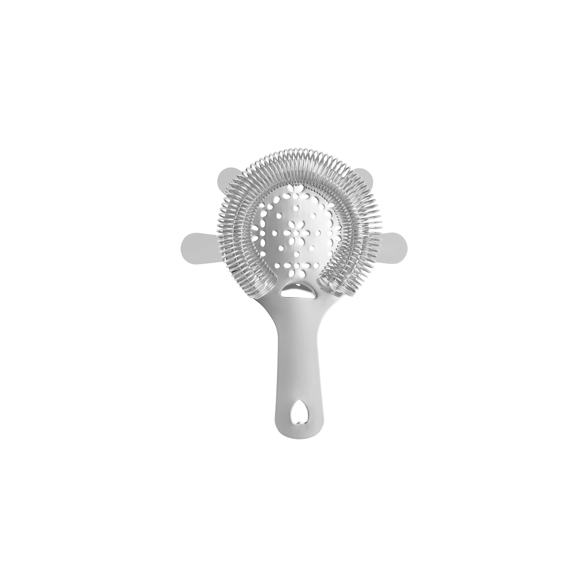 4 Prong Hawthorn Strainer with Flat Handle Stainless Steel
