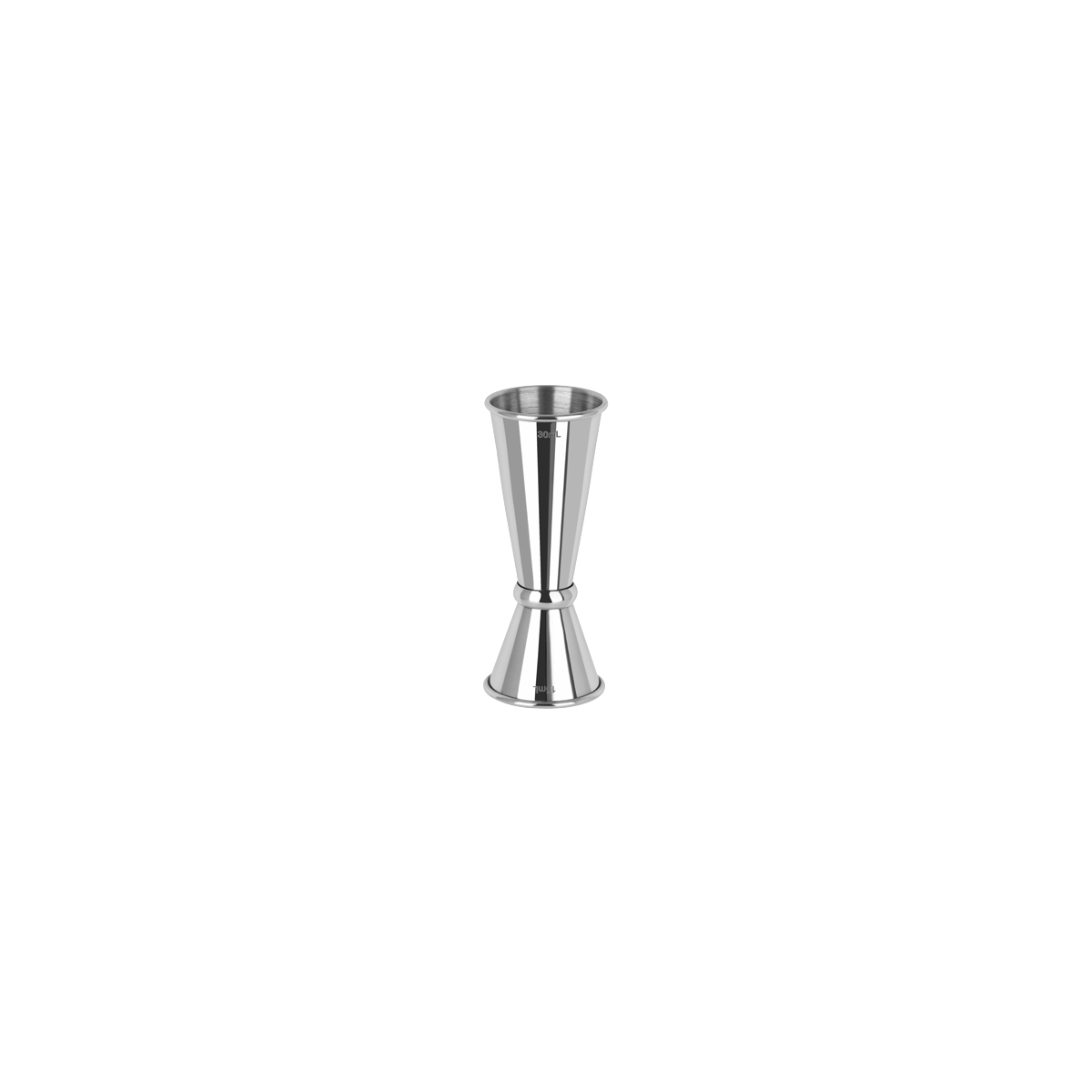 Tokyo Jigger with Curled Edge 15/30ml Stainless Steel