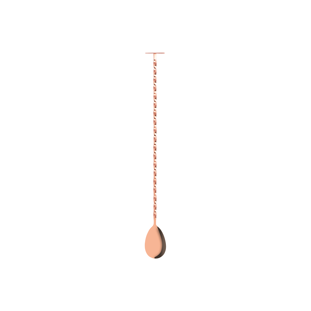 Tail Disk Bar Spoon with Muddler 300mm Rose Gold