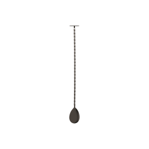 Tail Disk Bar Spoon with Muddler 300mm Gunmetal