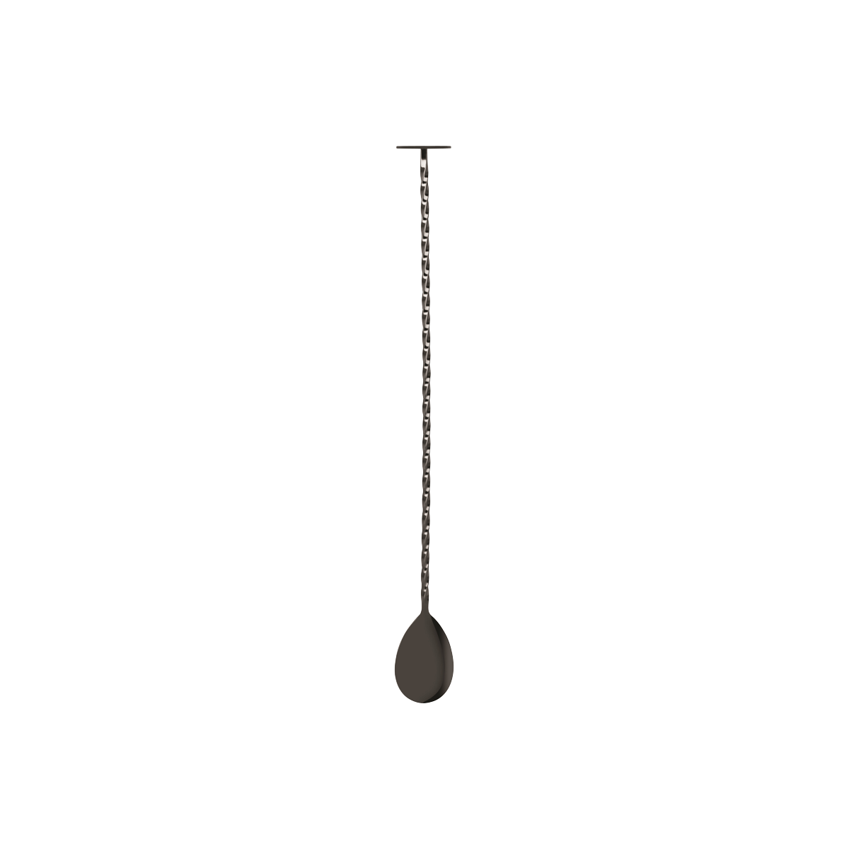 Tail Disk Bar Spoon with Muddler 300mm Gunmetal
