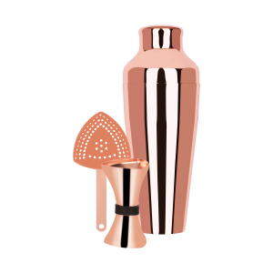Cocktail Set 3pc Rose Gold
